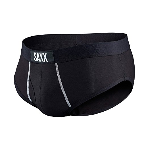 Saxx Men's Ultra Brief Fly, Black, Small