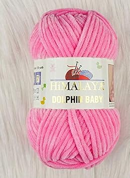 Himalaya Dolphin Baby Yarn 5 pcs 5x100 Gram, Baby Wool, 500 Gram 17,63 oz Wool Super Bulky Baby Blanket Yarn 655 yds 600m Velvet Yarn, Himalaya Yarn, Baby Yarn, Crochet Yarn Velvet Yarn 80309