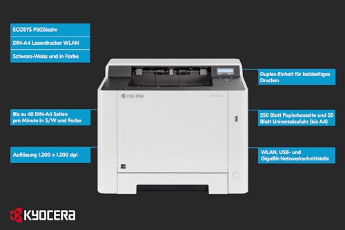 Kyocera 4105804 Ecosys P5026Cdw Color Network Laser Printer thumb #1