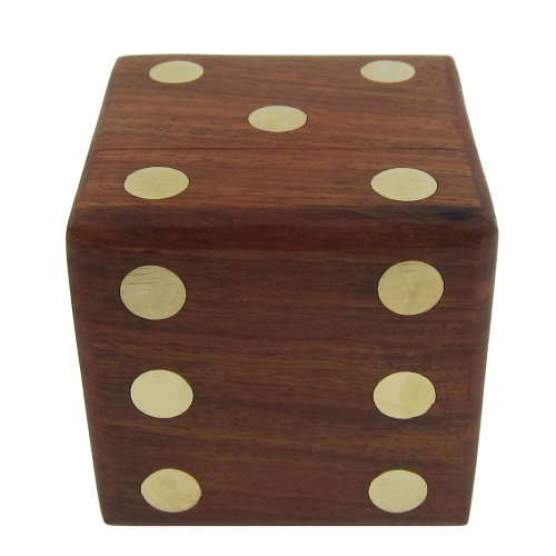 Shalinindia Wooden Game Dice Box With Five Dice Gifts For Christmas #TOP4