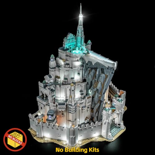 Iluminación blanca fría con sensor táctil para Lego Minas Tirith 11377 BrickBling 2