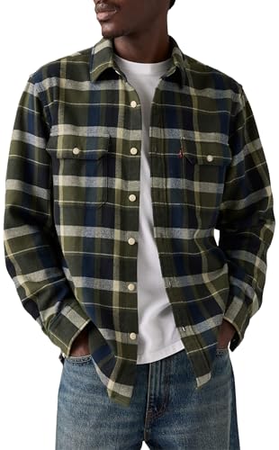 Levi's Jackson Worker Camicia Button-Down, Medina Plaid Deep De, Xxl Uomo - 5