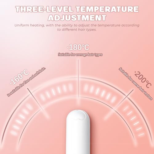 Plancha de pelo inalámbrica portátil con 3 temperaturas ajustables miniatura 5