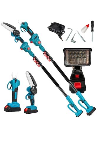 Kit Potatura Elettrico 3 in 1 con Asta Telescopica 2,5M,