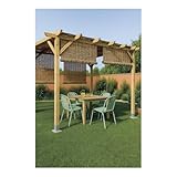 Nortene Kit Pérgola De Madera para Jardín (3x2.5x2.4 M) + Postes (7x7m) | Madera Resistente Tratada En Autoclave 3