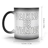 Walking HR Violation Funny Mug Coffee Tea Cup Color Changing Heat Sensitive for Home Office #1