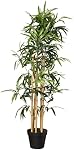 Amazon Basics Plante de faux bambou artificielle avec pot de planteur en plastique - 39,4 pouces