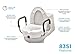 NOVA Medical Products Elevated Raised Toilet Seat with Removable, Adjustable Padded Arms, 20” Width Between Arms, Locking, Easy On and Off for Standard and Elongated Toilets, White, 1 Count