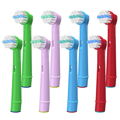 Testine Spazzolino Compatibile Con Per Oral B Bambini,Testine Ricambio Sostituzione Per Bambini（Scatola Da 8 Pezzi）