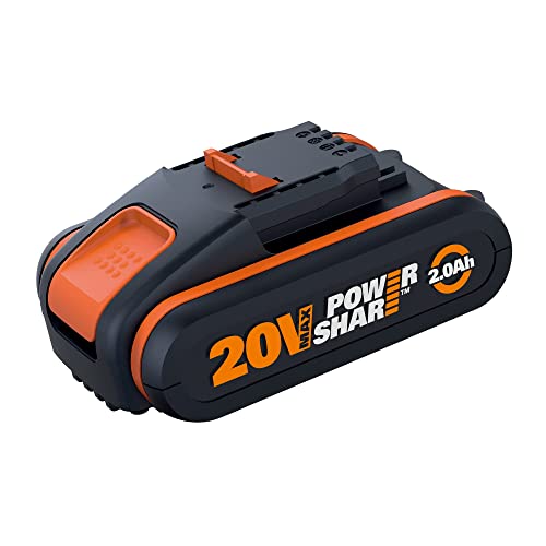 WORX - Batterie Lithium-Ion - Batterie Longue Durée - Pour Outils Sans Fil - 20 V de Puissance - Compatible avec Outils WORX Powershare - 2 Ah - WORX WA3551.1 - Garantie 2 Ans