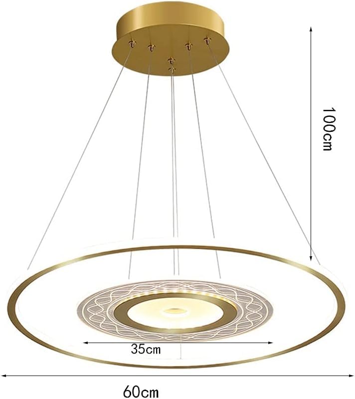 Lustre à Led à intensité variable avec télécommande pour chambre