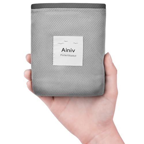 Ainiv Mini Picknickdecke, Ultraleicht tragbare Stranddecke, Sandabweisende Camingmatte, Ultraleicht Kompakt Strandtuch, Outdoor Decke für Strand, Reisen, BBQ, Picknick, Camping und Wandern 140 x 180cm