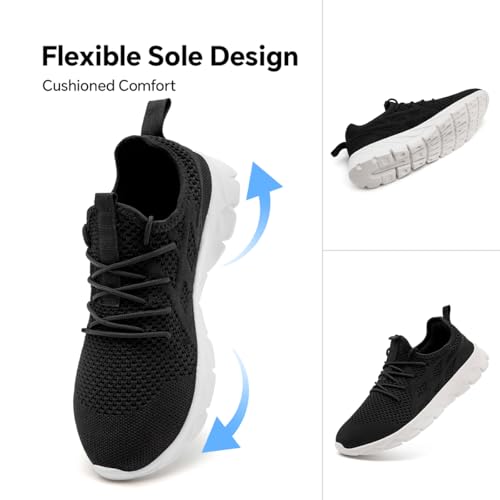 Image of Mens Slip On Walking Shoes Non Slip Running Shoes Lightweight Breathable Tennis Sneakers Fashion Casual Gym Trainers