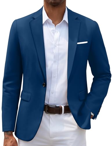 Blazer décontracté bleu marine homme 3XL coupe ajustée
