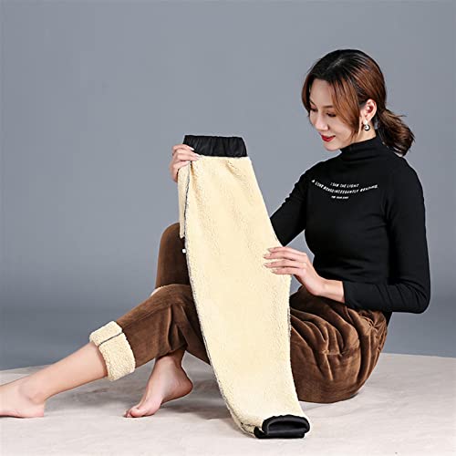 image for TACRIG Women's Pants Winter Trousers Plush Velvet Thickened Warm high 