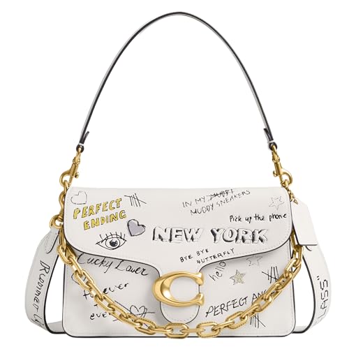 Coach Chain Tabby Shoulder Bag with Sketch Print, LH/Chalk Multi