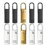 Reißverschluss Anhänger zur Reparatur, 10 Stück, aus Metall, 4 x Schwarz, 4 x Silber, 2 x Bronze, Ersatz Zipper für Reißverschluss, Verschluss Schieber für Mantel, Koffer, Tasche, Rv Puller Laschen