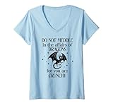Photo Gallery donna do not meddle in the affairs of dragons book dragon fantasy maglietta con collo a v Photo Gallery donna do not meddle in the affairs of dragons book dragon fantasy maglietta con collo a v
