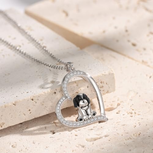 Shih Tzu/Boston Terrier Gifts for Women Sterling Silver Shih Tzu Necklace Dog Pendant Puppy Jewelry for Pets Lover Women2