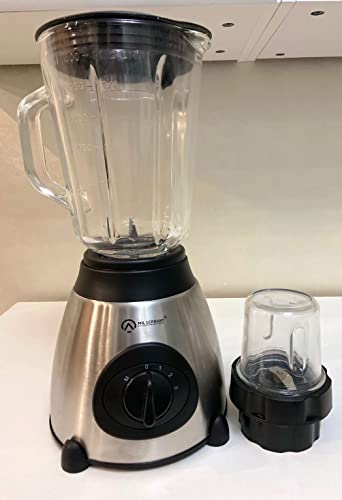 MiL Germany Blender and Blender - Power 900w - Capacity 1.5L, Glass Jug, Stainless Steel Blades