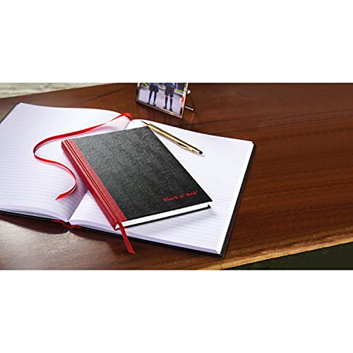 Black N' Red Notebook, Durable Hardcover, Premium Optik Paper, Scribzee App Compatible, Environmentally Friendly, Secure Casebound Binding, 11-3/4" X 8-1/4", 96 Double-Sided Ruled, 1 Count (D66174) #TOP6