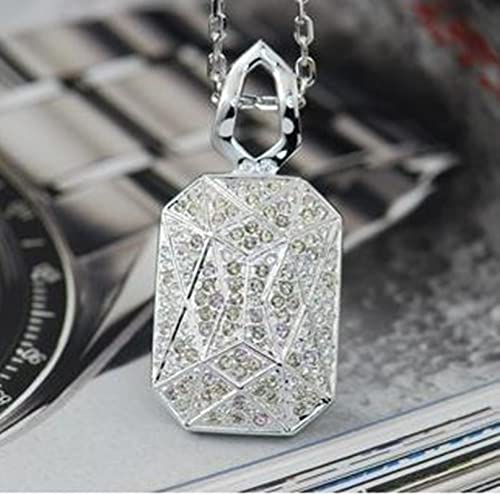 Collier rectangle zircones KnSam idée cadeau d'anniversaire élégante pour femme