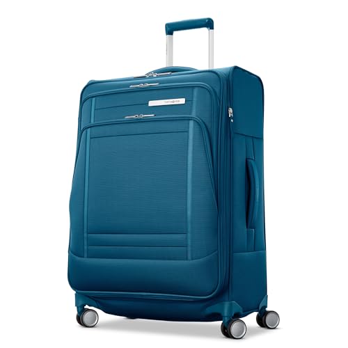 Image of Samsonite UpLIFT Lightweight Large Checked Softside 3-Piece Luggage Set with Spinner Wheels - Expandable - Airline-Approved, Polyester Soft Suitcase for Ultra Light Travel - Cerulean Blue