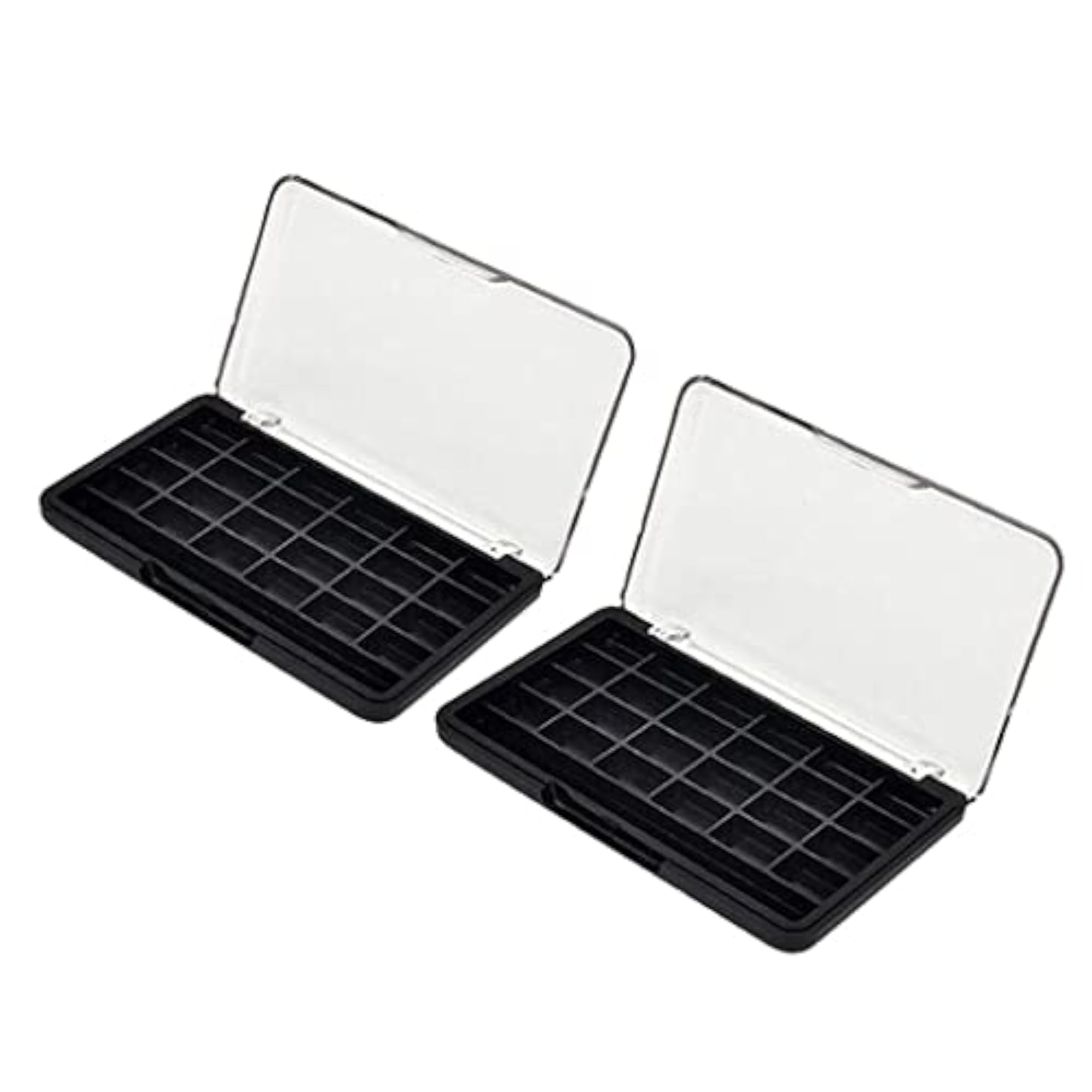 24 Grids Empty Makeup Eyeshadow Palette Case, 2Pcs