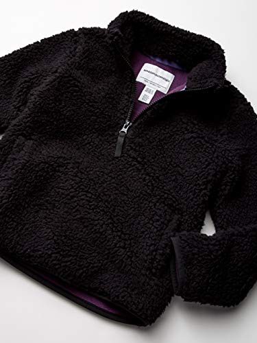 Image of Amazon Essentials Girls and Toddlers' Long Sleeve Sherpa Fleece Quarter-Zip Jacket, Midweight