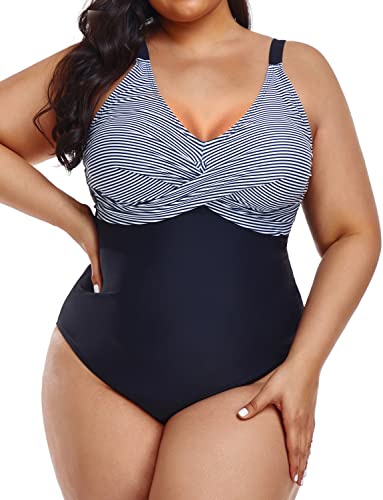 B2Prity Women's One Piece Swimsuits Tummy Control Front Cross Bathing Suits Slimming Swimsuit V Neck Swimwear Monokini #TOP5