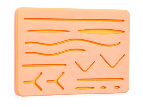Suture Practice Kit, Reusable Silicon Suture Pad for Suture Training, 5x7” Durable Suture