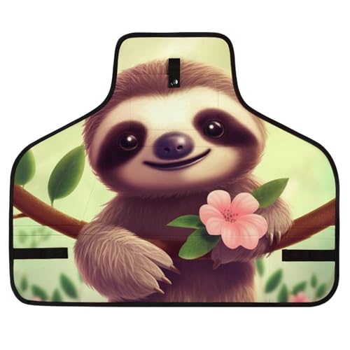 Cute Sloth Delantal con 8 Bolsillos Ajustable para Hombre miniatura 1