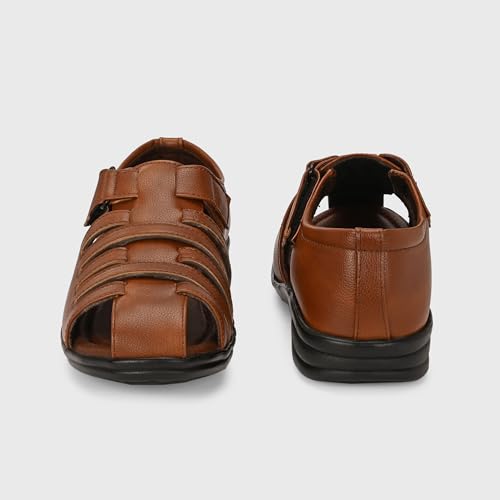 Image of Centrino Sandal for Men | Grip Insole for Stability | Modern Look with Straps | Comfortable Footwear (9780)