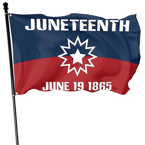 Juneteenth Flags for Outside 3x5 Ft June 19th 1865 African American Emancipation Black History Month Freedom Independence Day Yard Sign Flags for Outdoor House Indoor Banner Decoration