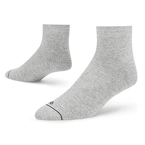 Image of DYNAMOCKS Men & Women Ankle Length Socks (Pack of 4 Pair; Grey; Combed Cotton; Anti Odour; Breathable; Durable)