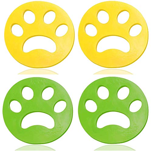 JAHEMU Pet Hair Remover Pet Fur Catcher Washing Machine Hair Catcher Cleaning Ball for Laundry Washer Dryer Floating Ball 4 pieces