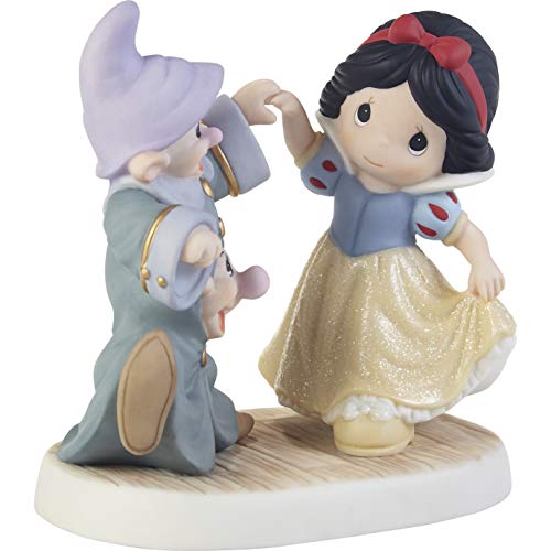 Precious Moments 202034 Disney Snow White and The Seven Dwarfs Dance Your Cares Away Bisque Porcelain Figurine, One Size, Multicolored - Image 3