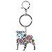 BONSNY Acrylic Pit Bull Dog Key Chains Keyrings for Women Gifts Teens Kids Car Purse Handbag Charm Jewelry (Blue)