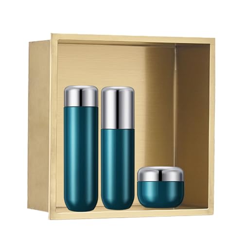 Niche de Douche encastrée en acier inoxydable doré 31,8x31,8 cm pour salle de bain moderne