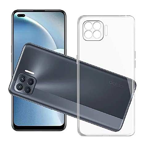 Image of REALCASE Oppo F17 Pro Back Cover Case Stylish | Scratch Resistant Soft TPU Clear Transparent Shock Proof Bumper Back Cover Case for Oppo F17 Pro