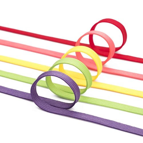Image of Booyckiy 2 Pairs 2 /5 inch Flat Shoe Laces for Sneakers 31 Colors Shoelaces in 27 inch-72 inch