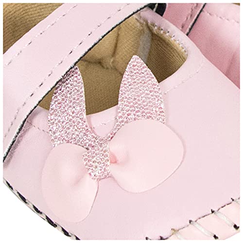 Image of Neska Moda Baby Girls Synthetic Leather Hook & Loop Loafer Booties /Shoes For 6 To 12 Months -BT908
