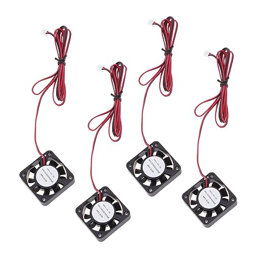 Healeved Brushless Cooling Fan 12v Dc 2pin 4pcs for 3d Printer Hot End Extruder Easy to Install Silent Small Fan