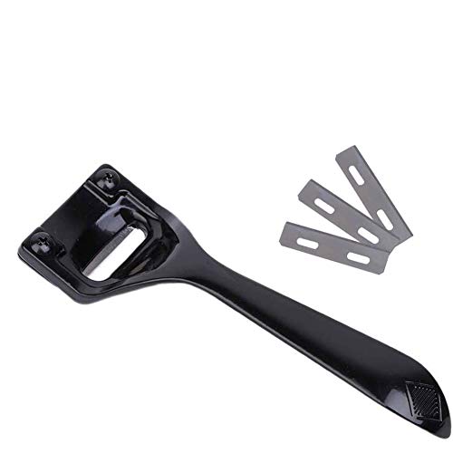 Metal Leather Skiver,Sharp Skiver with Comfortable Grip,Convenient Leather Working Tool with Three Skiver Blades for Leather Craft DIY,Leather Making,Leather Thinning