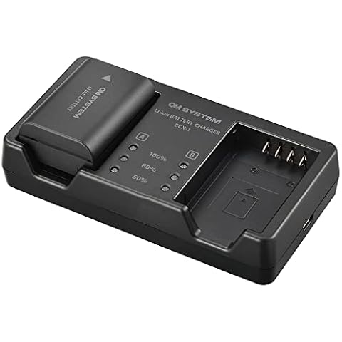 OM SYSTEM OLYMPUS SBCX-1 Battery with Charger kit,Black Cover