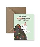 Boulder and Wiser Birthday Greeting Card