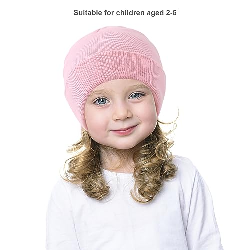 Kids Winter Beanie Hat for Boys Girls, Outdoor Skiing Walking Warm Knit Hat for Kids Toddler Children 2-6 Years Old Army Green2