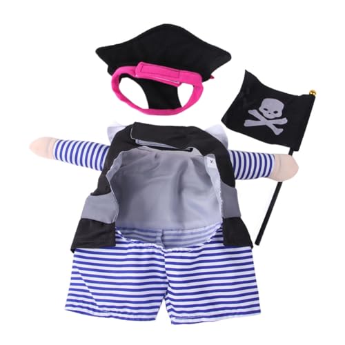 Disfraz pirata creativo para perro con gorro cómodo y resistente