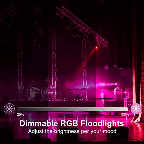 Meikee 2 Pack Rgb Led Flood Lights 600W Equivalent, 60W Color Changing Floodlight With Remote Control, Ip66 Waterproof Outdoor Indoor Wall Washer Light For Party Stage Garden Uplighting Landscape #TOP7