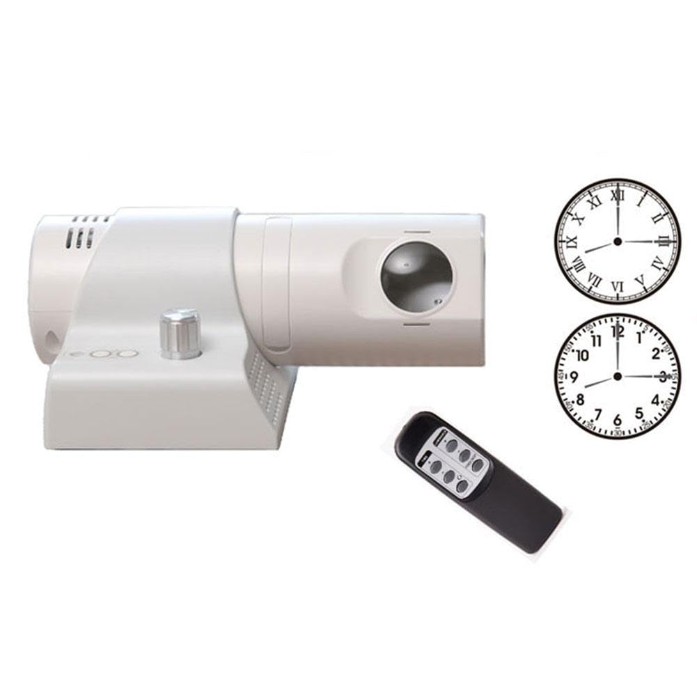 Lampe de projection numérique LED analogique silencieuse multicolore pour décoration de salon, chambre à coucher, projecteur romain avec chiffres rotatifs à distance, horloge blanche, rotation
